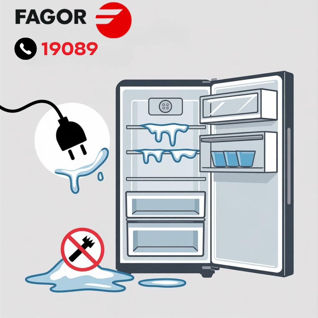 إزالة الثلج المتراكم بثلاجة فاجور إزالة الثلج المتراكم بثلاجة فاجور