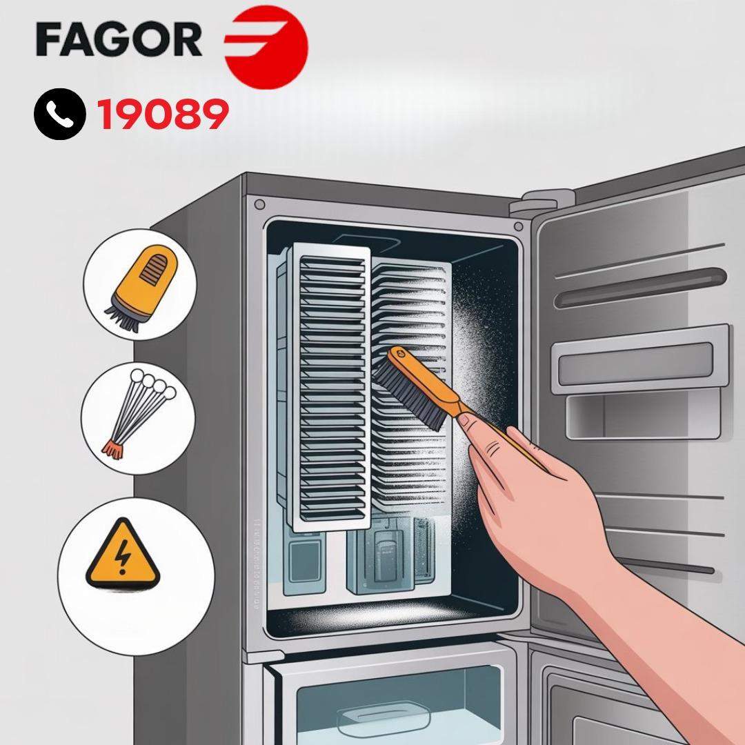 تنظيف فتحات التهوية والمكثف والضاغط بثلاجة فاجور تنظيف فتحات التهوية والمكثف والضاغط بثلاجة فاجور