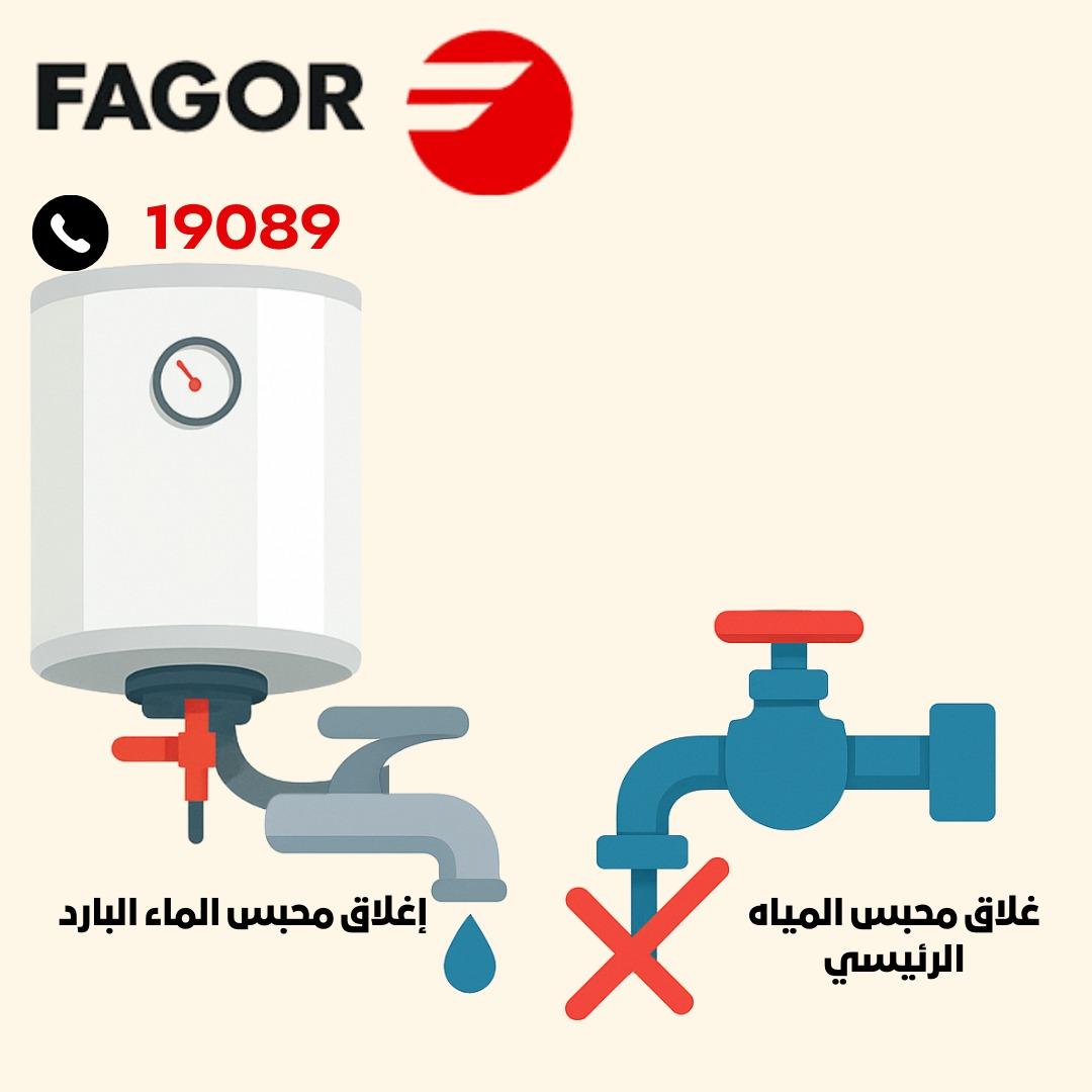 إغلاق محبس المياه الرئيسي